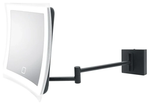 WS Bath Collections Beauty 500T Touch LED Lighted Magnifying Makeup Mirror In Matte Black 3 WS Bath Collections Beauty 500T Touch LED Lighted Magnifying Makeup Mirror In Matte Black