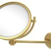 Allied Brass 8" Wall Mounted Make-Up Mirror 3xMagnification, Polished Brass -Laural Home Shop home design 472