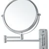 Nameeks Double Face Wall Mounted Magnifying Mirror, Chrome -Laural Home Shop home design 481