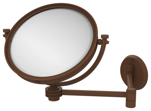 Allied Brass 8" Wall Mounted Extending MakeUp Mirror 2xMagnification, Dotted, Antique Bronze 3 Allied Brass 8" Wall Mounted Extending MakeUp Mirror 2xMagnification, Dotted, Antique Bronze