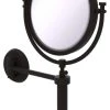 Allied Brass Tribecca Wall-Mount Makeup Mirror 8" Dia, 5X Magnification, Oil Rubbed Bronze -Laural Home Shop home design 499