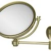 Allied Brass 8" Wall-Mount Extending Groovy Makeup Mirror 5X Magnification, Satin Brass 1 Allied Brass 8" Wall-Mount Extending Groovy Makeup Mirror 5X Magnification, Satin Brass -Laural Home Shop home design 513