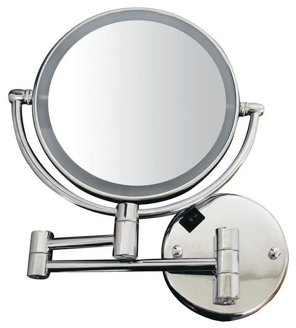 Whitehaus Collection Whitehaus WHMR912-C Round Wall Mount Dual Led 7X Magnified Mirror 3 Whitehaus Collection Whitehaus WHMR912-C Round Wall Mount Dual Led 7X Magnified Mirror