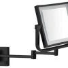 Nameeks Matte Black Double Face LED 5x Magnifying Mirror, Hardwired 1 Nameeks Matte Black Double Face LED 5x Magnifying Mirror, Hardwired -Laural Home Shop home design 523