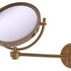 Allied Brass 8" Wall-Mount Makeup Mirror 3X Magnification, Brushed Bronze -Laural Home Shop home design 524