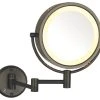SEE ALL INDUSTRIES Modern Bronze Wall Mounted Lighted Make Up Mirror Hard Wire 1 SEE ALL INDUSTRIES Modern Bronze Wall Mounted Lighted Make Up Mirror Hard Wire -Laural Home Shop home design 534