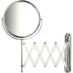 Jerdon 8" Wall Extension Mirror With 7X-1X Mag, Chrome