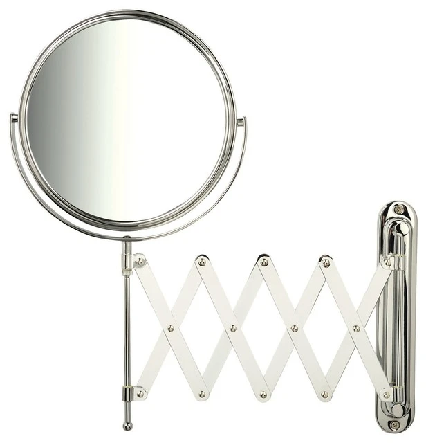 Jerdon 8" Wall Extension Mirror With 7X-1X Mag, Chrome 3 Jerdon 8" Wall Extension Mirror With 7X-1X Mag, Chrome