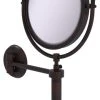 Allied Brass Soho Wall Mounted Make-Up Mirror 8" Diameter, 3xMagnification, Venetian Bronze -Laural Home Shop home design 539