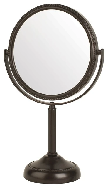 Jerdon 6" Mirror With 10X-1X Mag, Bronze Finish 3 Jerdon 6" Mirror With 10X-1X Mag, Bronze Finish