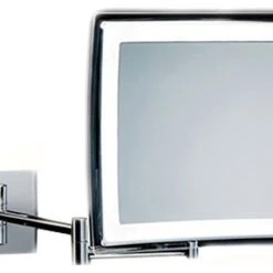 WS Bath Collections Smile 850 Hard Wired Wall Mounted Magnifying Mirror 5x