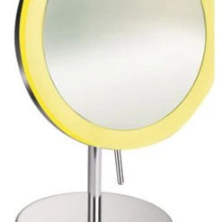 Whitehaus Collection Round Freestanding Led 5X Magnified Mirror