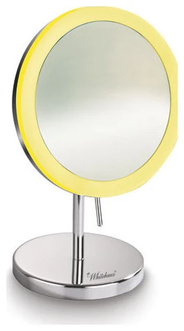 Whitehaus Collection Round Freestanding Led 5X Magnified Mirror 3 Whitehaus Collection Round Freestanding Led 5X Magnified Mirror