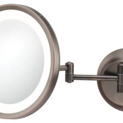 Aptations Single Sided 3500K Led Round Double Arm Wall Hardwired, Italian Bronze