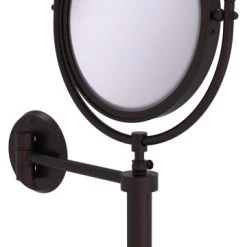 Allied Brass Soho Wall Mounted Make-Up Mirror 8" Diameter, 2xMagnification, Antique Bronze
