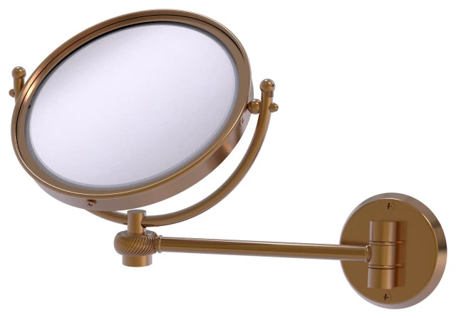 Allied Brass 8" Wall Mounted Make-Up Mirror 2xMagnification, Brushed Bronze 3 Allied Brass 8" Wall Mounted Make-Up Mirror 2xMagnification, Brushed Bronze