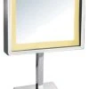 Whitehaus Collection Whitehaus WHMR295 Freestanding LED Square 5x Magnifying Mirror - Polished -Laural Home Shop home design 578