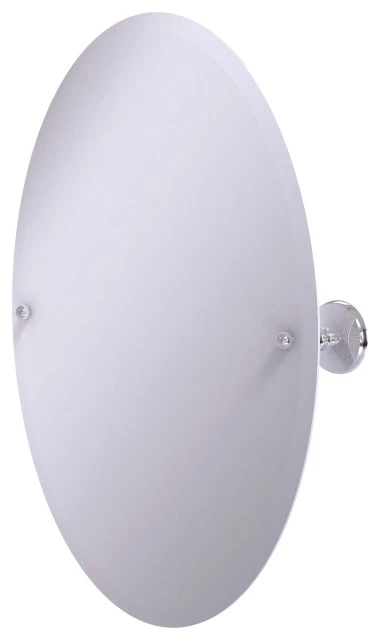 Allied Brass Frameless Oval Tilt Mirror With Beveled Edge, Polished Chrome 3 Allied Brass Frameless Oval Tilt Mirror With Beveled Edge, Polished Chrome