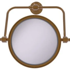 Allied Brass Retro Wave Wall Mounted Swivel Make-Up Mirror 8" 4xMagnification, Brushed Bronze