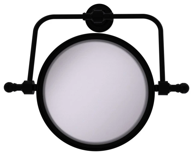 Allied Brass Retro Dot Wall Mounted Swivel Make-Up Mirror 8" 4xMagnification, Matte Black 3 Allied Brass Retro Dot Wall Mounted Swivel Make-Up Mirror 8" 4xMagnification, Matte Black