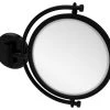Allied Brass 8" Wall Mounted Make-Up Mirror 5X Magnification, Matte Black 1 Allied Brass 8" Wall Mounted Make-Up Mirror 5X Magnification, Matte Black -Laural Home Shop home design 606