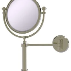 Allied Brass Southbeach Wall Mount Make-Up Mirror 8", 5xMagnification, Polished Nickel