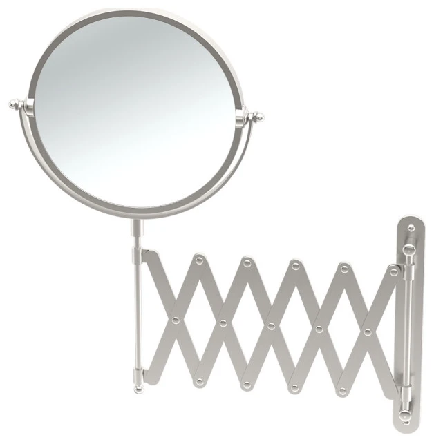 Gatco Fine Bathware Premier Accordion Wall Mirror, Satin Nickel 3 Gatco Fine Bathware Premier Accordion Wall Mirror, Satin Nickel
