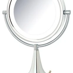 Jerdon 8.5" LED Lighted Mirror, 8X-1X Mag, Chrome