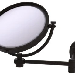 Allied Brass 8" Wall-Mount Extending Twist Makeup Mirror 4X Magnification, Oil Rubbed Bronze