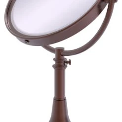Allied Brass Height Adjustable 8" Vanity Top Make-Up Mirror 4X Magnification