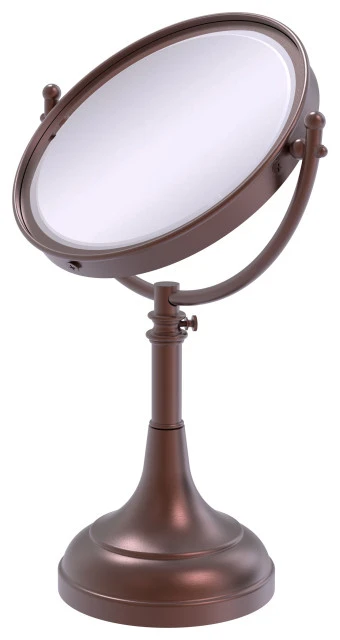 Allied Brass Height Adjustable 8" Vanity Top Make-Up Mirror 4X Magnification 3 Allied Brass Height Adjustable 8" Vanity Top Make-Up Mirror 4X Magnification