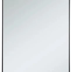 Elegant Furniture & Lighting Home Living Metal Frame Rectangle Mirror 30", Black