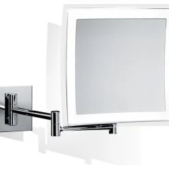 WS Bath Collections WS 84 Magnifying Makeup Mirror In Polished Chrome W/ LED Light