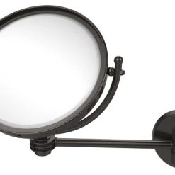 Allied Brass 8" Wall-Mount Makeup Mirror 5X Magnification, Oil Rubbed Bronze