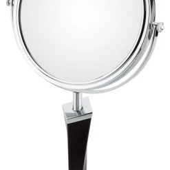 Aptations Helix Mirror Free Standing 5X/1X, Chrome W/ Black Stem