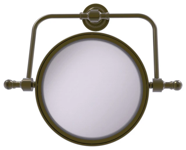 Allied Brass Retro Dot Wall Mounted Swivel Make-Up Mirror 8" 3xMagnification, Antique Brass 3 Allied Brass Retro Dot Wall Mounted Swivel Make-Up Mirror 8" 3xMagnification, Antique Brass