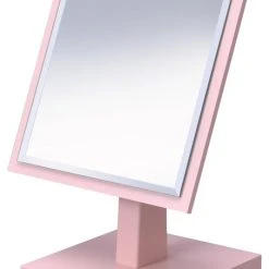 ORE International 9.5" Polyresin And Wood Make-Up Mirror On A Pedestal SUN-2