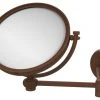 Allied Brass 8" Wall Mounted Extending Make-Up Mirror 3xMagnification, Twist, Antique Bronze 2 Allied Brass 8" Wall Mounted Extending Make-Up Mirror 3xMagnification, Twist, Antique Bronze -Laural Home Shop home design 687