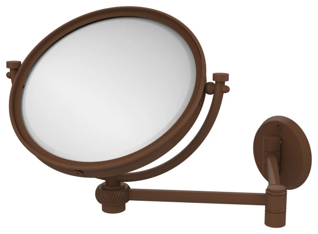 Allied Brass 8" Wall Mounted Extending Make-Up Mirror 3xMagnification, Twist, Antique Bronze 3 Allied Brass 8" Wall Mounted Extending Make-Up Mirror 3xMagnification, Twist, Antique Bronze