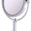 Allied Brass Soho 8" Vanity Top Make-Up Mirror 4xMagnification, Polished Chrome