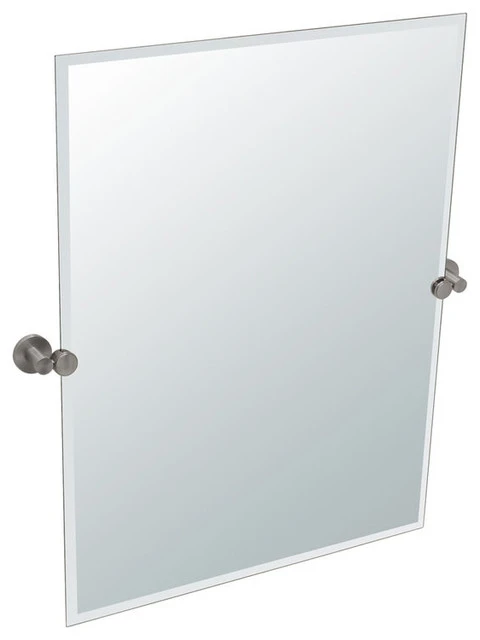 Gatco Fine Bathware Gatco Channel Rectangular Beveled Tilting Wall Mirror In Satin Nickel 3 Gatco Fine Bathware Gatco Channel Rectangular Beveled Tilting Wall Mirror In Satin Nickel
