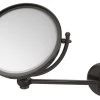 Allied Brass 8" Wall-Mount Makeup Mirror 4X Magnification, Oil Rubbed Bronze