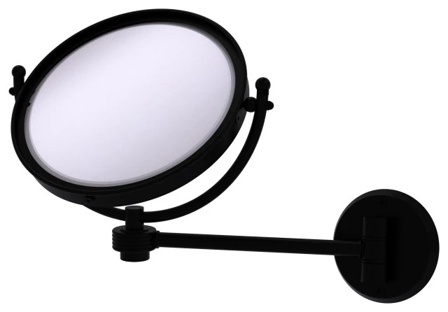 Allied Brass 8" Wall-Mount Makeup Mirror 5X Magnification, Matte Black 3 Allied Brass 8" Wall-Mount Makeup Mirror 5X Magnification, Matte Black