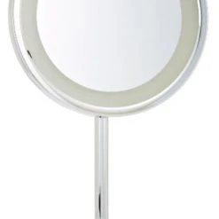 Jerdon HL1015CL 9.5-Inch Tabletop LED Halo Lighted Mirror With 5x Magnification
