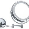 Nameeks AR7705-5X Glimmer 8"W X 8"H Lighted Magnifying Mirror - Chrome -Laural Home Shop home design 721
