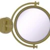 Allied Brass 8" Wall-Mount Makeup Mirror, Satin Brass, 5x Magnification -Laural Home Shop home design 726