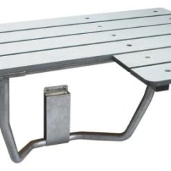 CSI Bathware L-Shape Wall Bracket Shower Seat With Phenolic Slats, 32"x21", Left Hand