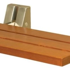 Steamist Teak Tilt-Up Seat, Brushed Nickel