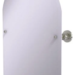 Allied Brass Frameless Arched Top Tilt Mirror With Beveled Edge, Satin Nickel