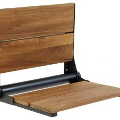 Grab Bar Specialists Life Line Series, Contour Shower Seats, Walnut, 18", Matte Black